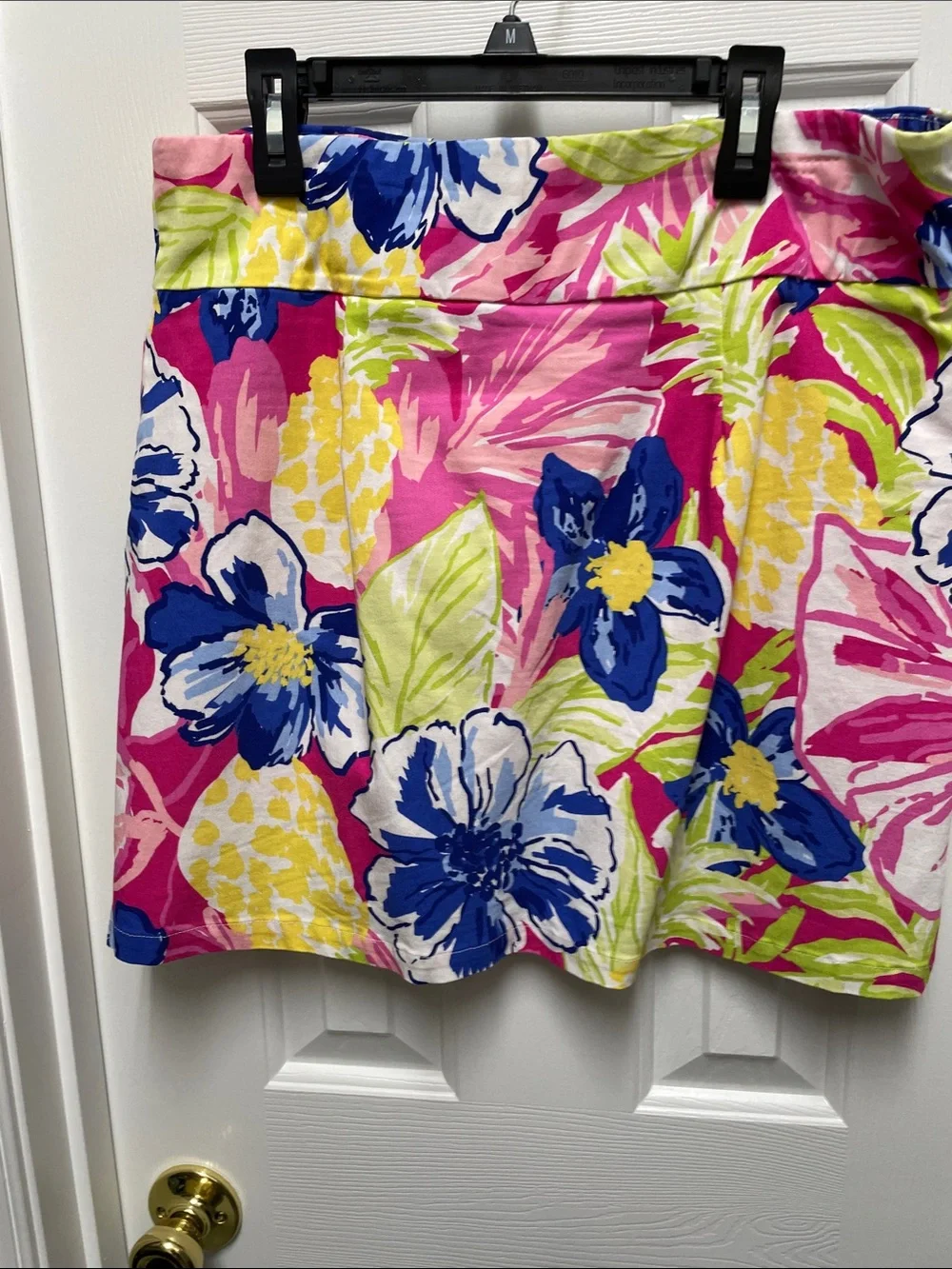 Rafaella Pink Floral Mini Skort with Blue & Yellow Accents - Picture 4 of 4